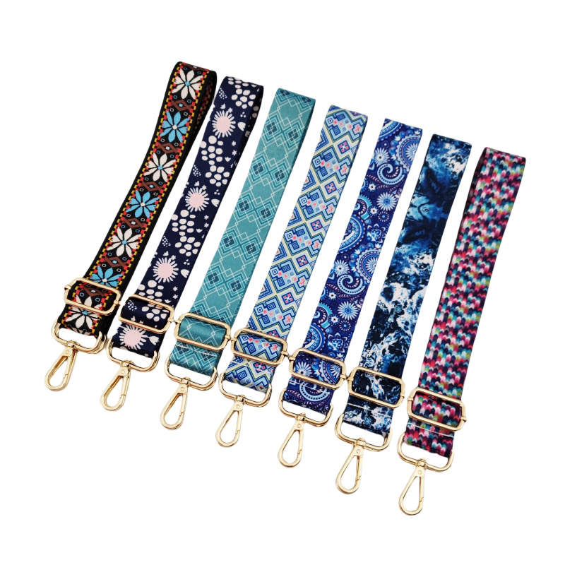 All Seasons Polyester Color Block Flower Bag Strap display picture 1