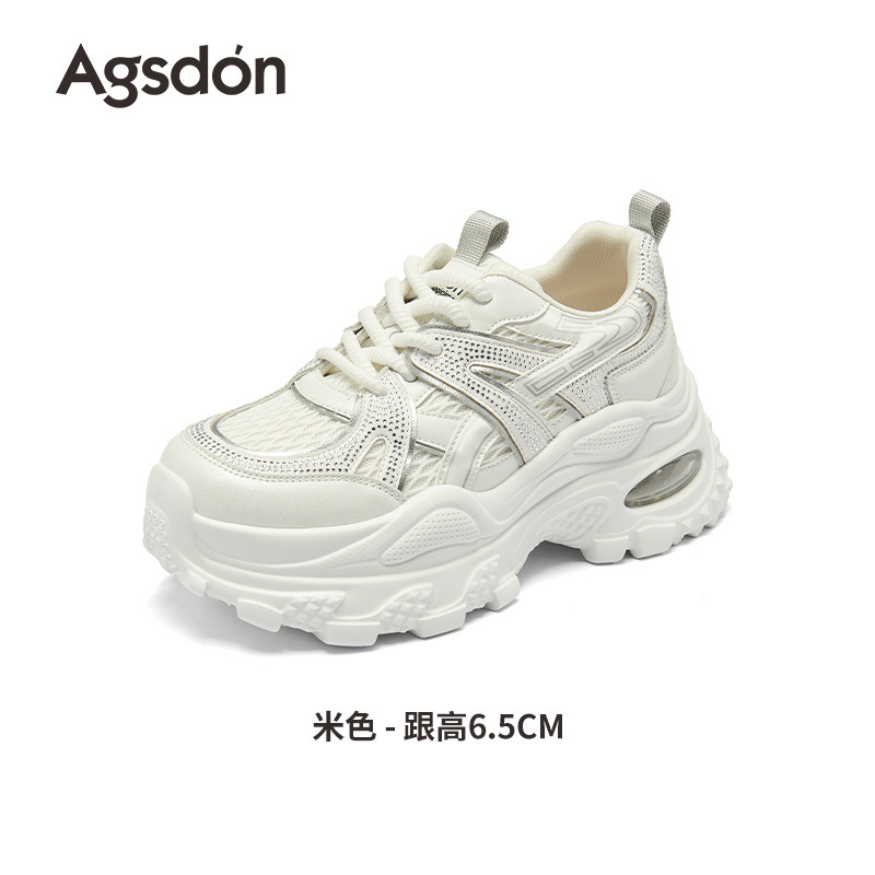 奥古狮登老爹鞋女2025新款秋季厚底白色运动鞋学生轻便跑步休闲鞋|undefined