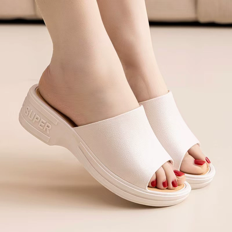 Мама дома на склоне на каблуке с толстым дном повседневная женщина среднего и пожилого возраста носит летнюю износостойкую и нескользкую мягкую подошва удобные тапочки