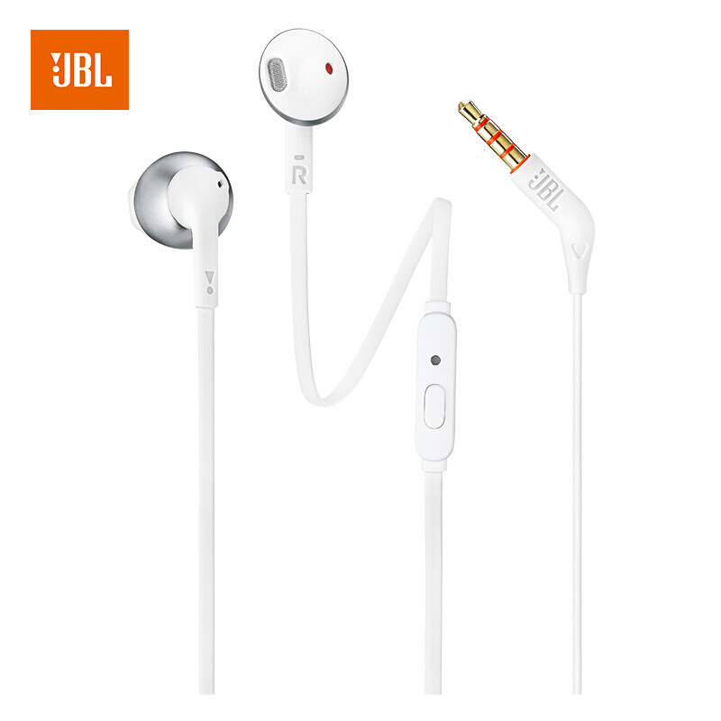 Jbl t205イヤホン半入耳式重低音線控耳栓麦用耳掛け男女子有線イヤホン|undefined