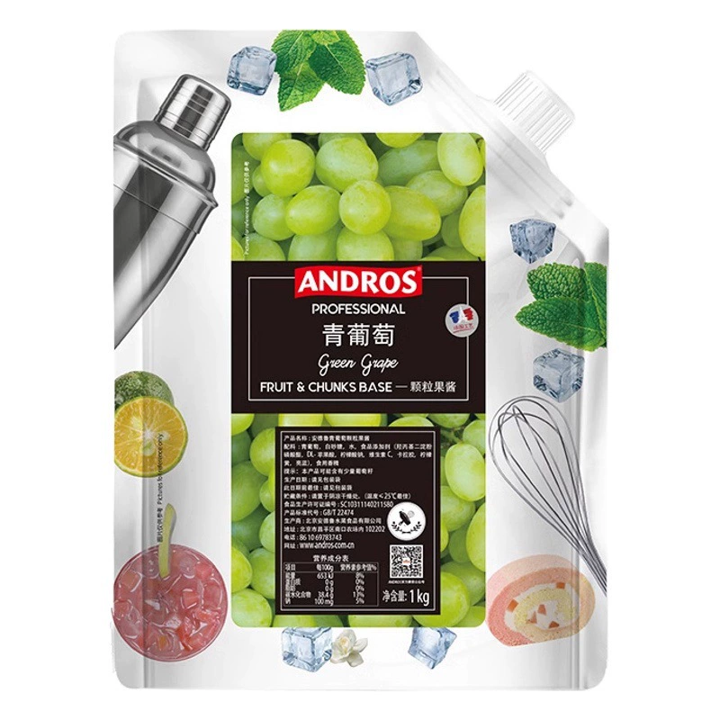 Эндрю Гранулы Джем Зеленый Виноград Клубника Черника Личи Малина Гуава Белый Персик Джем Хлеб Ингредиенты для выпечки