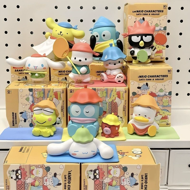 Мини‑фигурка Sanrio, настольная игрушка, слепая коробочка «Давайте попаримся», коллекционная серия