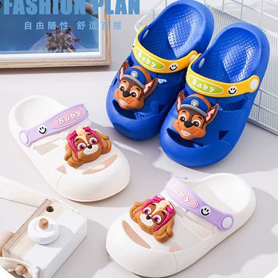 Взрывные детские ботинки Baotou дырки летом милый мультфильм мягкое дно носить мужчины и девочки носить холодные тапочки оптом