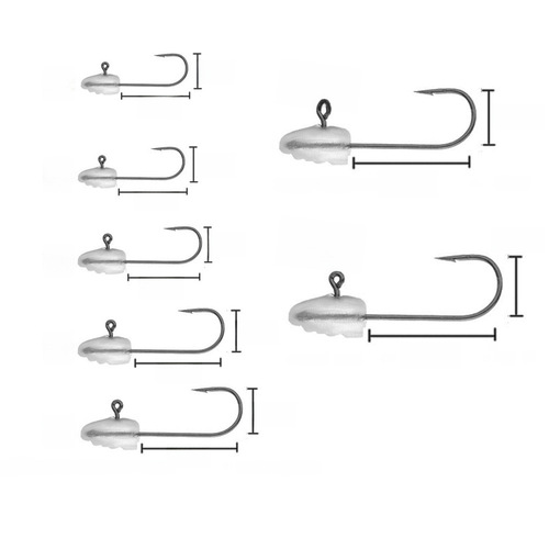 Micro Jig Lead Head Hook with Thin Hook Shaft and Narrow Hook Gap, 2g-20g, Greenish Black, Suitable for Yellowfish and Bluestripe Fish