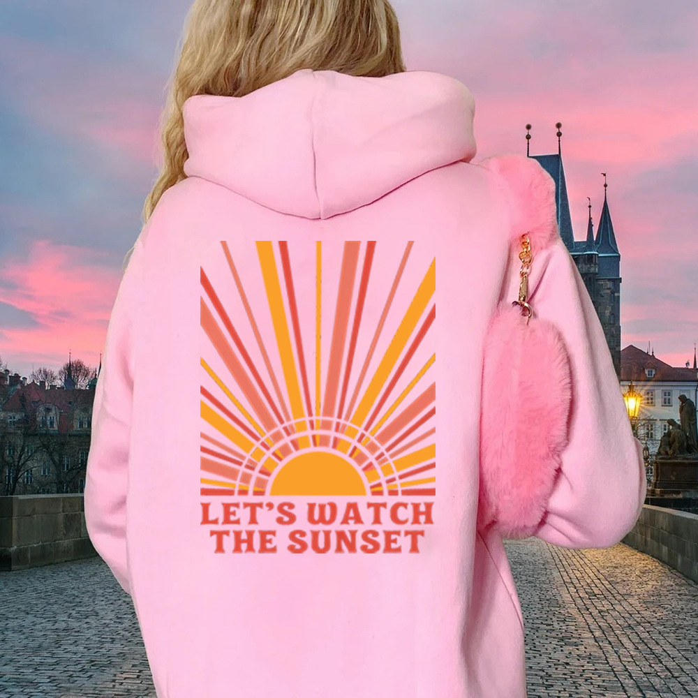 Let's Watch The Sunset Hoodie Preppy Hoodie Y2k Hoodie Prepp