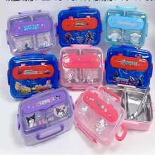 新款卡通三丽库不锈钢304保温饭盒少女心玉桂狗便当盒学生分格饭