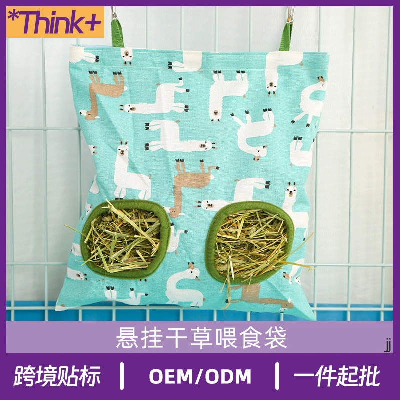 Трансграничный кролик холст соломенная сумка