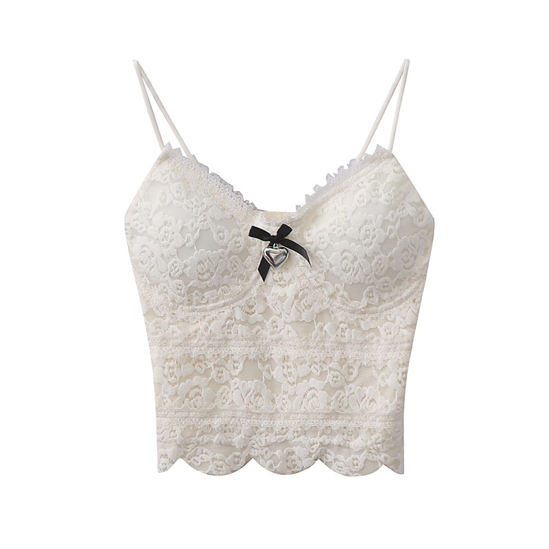 Lace T-shirt with bow