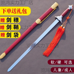 Tai Chi Sword, Martial Arts Sword, Performance Sword, Morning Exercise Sword, Female Soft Sword, Unedged Ancient Costume, Male Hard Sword Props, Kidsren's Ringing Sword