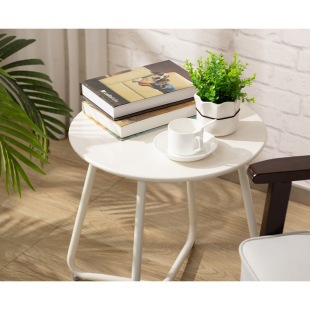Manufacturer Cross-Border Export Nordic Iron Round Table Simple Metal Iron Side Table Living Room Sofa Tea Table Metal Small Table