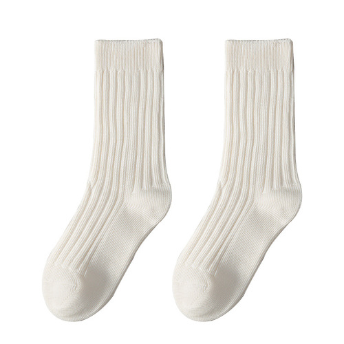 Heavy industry cityboy Japanese solid color thick thread knitted men's socks mid-length socks ins trendy retro all-match pile socks