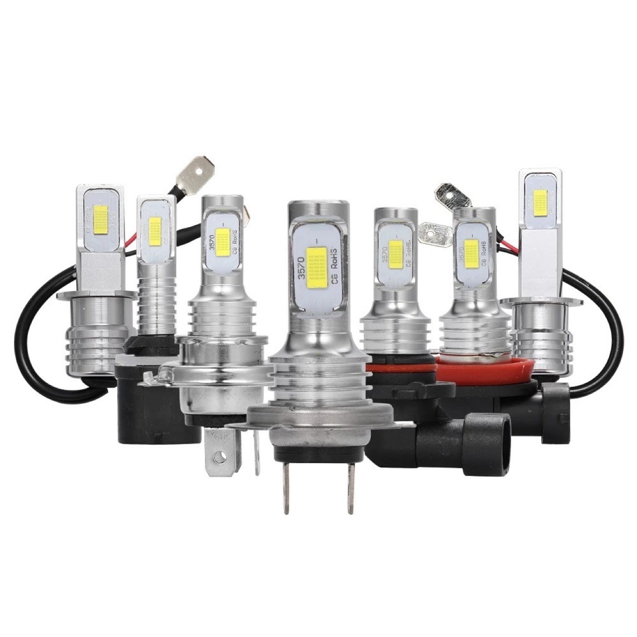 Cross-Border 80W Car Led Headlight H7 Motorcycle Light Csp357080W Car Decoding Fog Light Front Fog Light