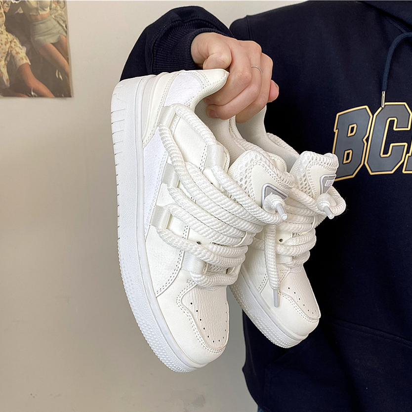 Shoes, male couple, niche dirty braid design, bread female Instagram, super hot and versatile sports board shoes, casual
