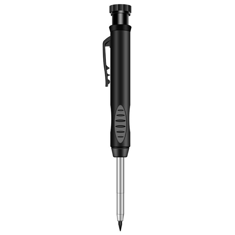 Lápiz agujero profundo carpintería pluma móvil carpintería pintura ingeniería pluma ajustable marcado grafito recarga con pelador