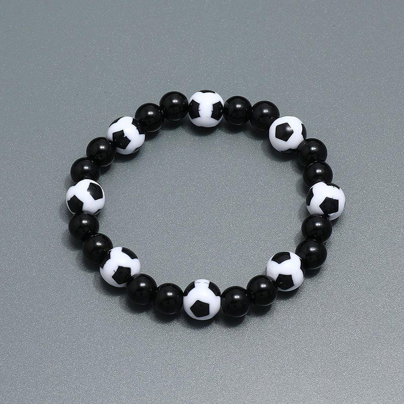 wholesale jewelry football black beaded bracelet nihaojewelry