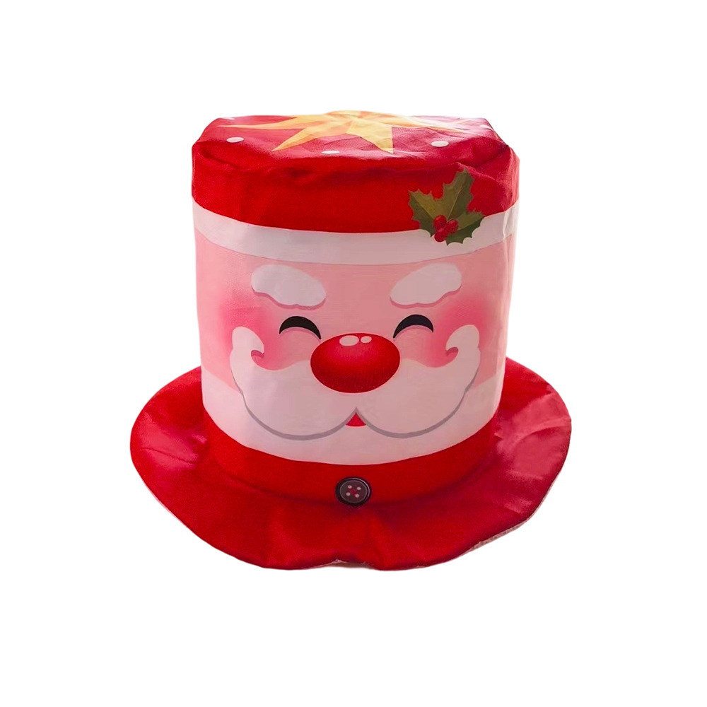 Nuevo sombrero de Navidad transfronterizo de EE.UU. Tío Sam sombrero navideño accesorios de decoración de dibujos animados para niños sombrero alto sombrero superior image 22