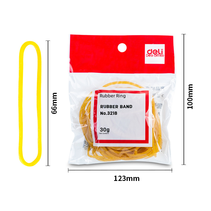 델리 사무용품 3218 고무 밴드 고무 링 고무 링 고무 밴드 소 가죽 밴드 30G 원형 유형
