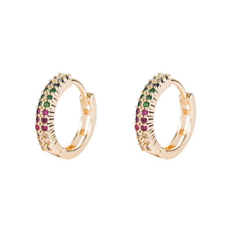 Fashion Style Fashion Geometric Diamond Copper Artificial Gemstones Earrings