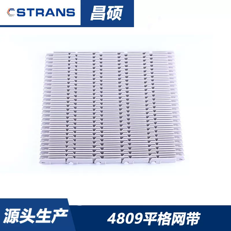 厂家销售 4809平格网带 喷淋杀菌食品级柔性网带输送突肋塑料网带