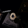 Gold-plated deep sea blue ray zircon ring size 7 without box