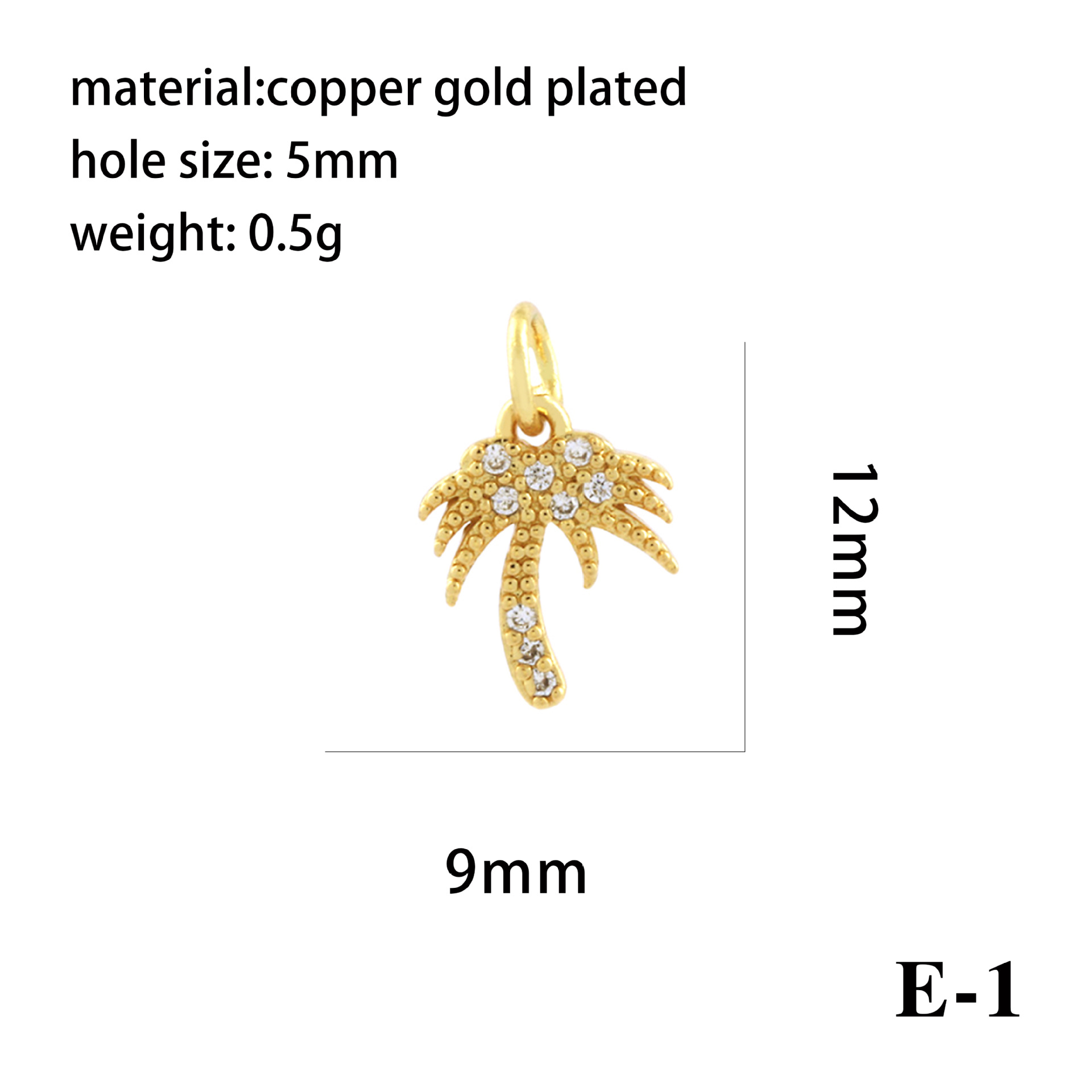 2g Weight Pendant Jewelry Making Type 18K Gold Plated Plating Material Zircon Inlay Material DIY Jewelry Accessories Classification 1 Piece Quantity Copper Material Star, Coconut Tree, Notes Pattern Plating, Inlay Design Simple Style Style 1 Piece Copper Zircon 18K Gold Plated Star Coconut Tree Notes Pendant 6