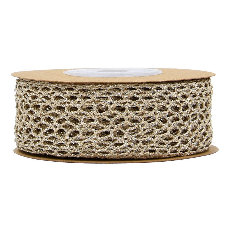 Estilo coreano transfronterizo nueva malla hueco banda de encaje moda estilo coreano accesorios para el cabello arco material con seda tejida de plata