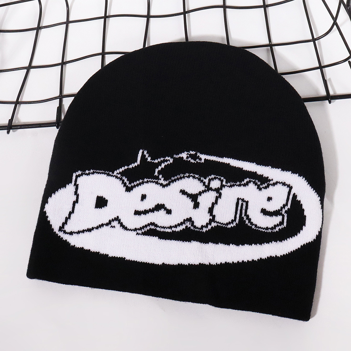 Unisex Jacquard Autumn And Winter Hat Desire Letter Knit Hat Warm Europe And The United States Men And Women The Same_voghion.com