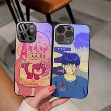 适用苹果17pro 小米17 磨砂炫彩蓝光手机壳iphoneX卡通精孔护眼