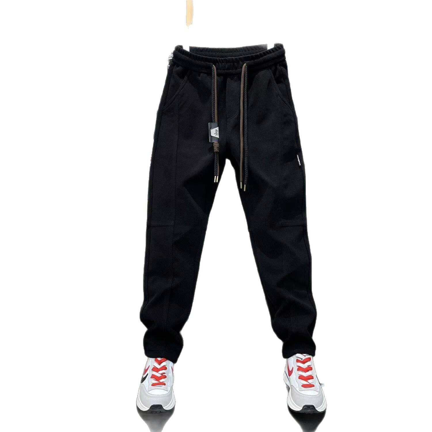 Herren Cord-Twill Freizeithose Frühjahr/Herbst 2026, schmale Passform, gerades Bein, elastischer Bund, Outdoor-Cargohose_voghion.com