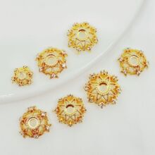 14K����΢��ʯ����ǻ��и�Ƭdiy�Ʒ�U��ѩ�����黨ñ�������