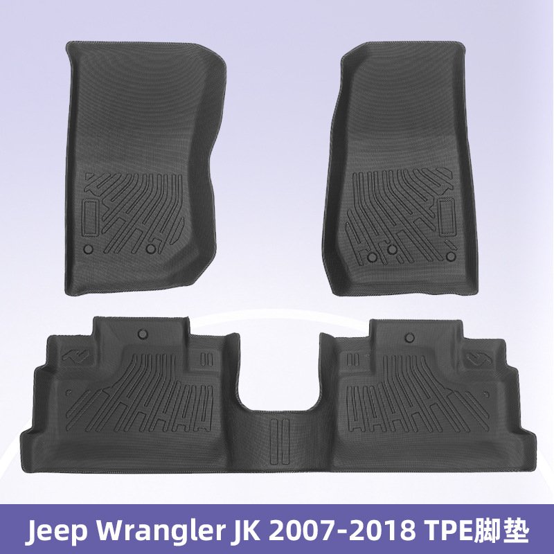 Para Jeep WranglerJK 2007 - 2018 TPE Foot Pad 3D All Weather Material Backpack Pad