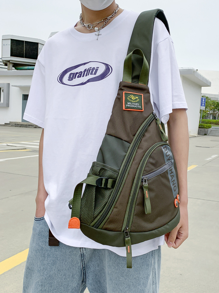 Bolsa de pecho de gran capacidad al aire libre bolsa de mensajero de deportes unisex bolsa de viaje de los hombres japoneses y coreanos bolsa de equipo de pesca bolsa