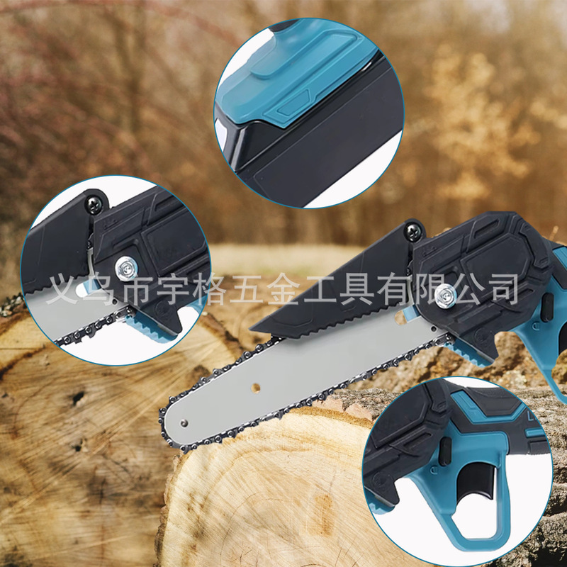 リチウム電池ポータブル 6inch ブラシレスモーター電動のこぎり家庭用小型ハンドヘルド伐採のこぎり充電式電気チェーンソー庭|undefined