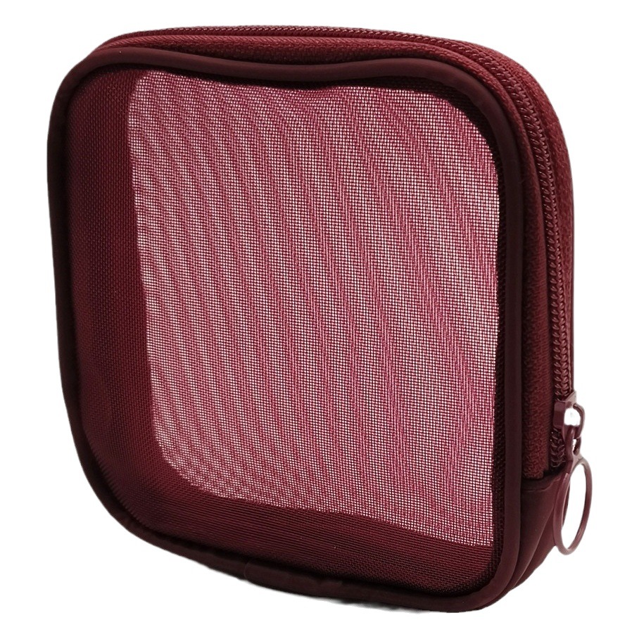 Mesh Makeup Bag Lipstick Storage Bag Makeup Pouch for Women Portable Mini Travel Data Cable Small Storage Bag