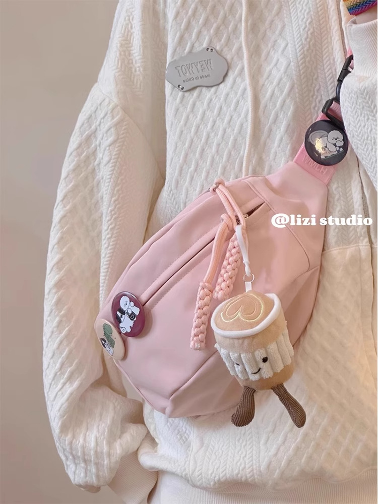 Crossbody Bag for Women, New Shoulder Bag, Trendy Sports Backpack, Versatile Waist Bag, Canvas Bag, Casual Chest Bag, Dumpling Bag