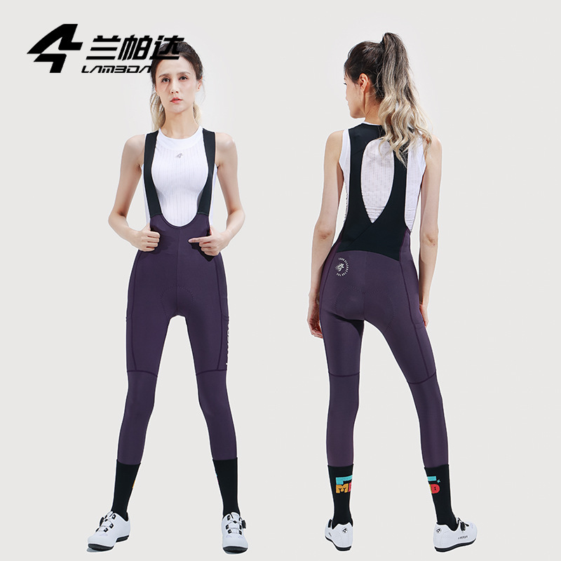 Lampada Sunscreen with Pocket Spring and Autumn Riding Women's Strap Long Shorts Road Bike Mountain Bike Qingru