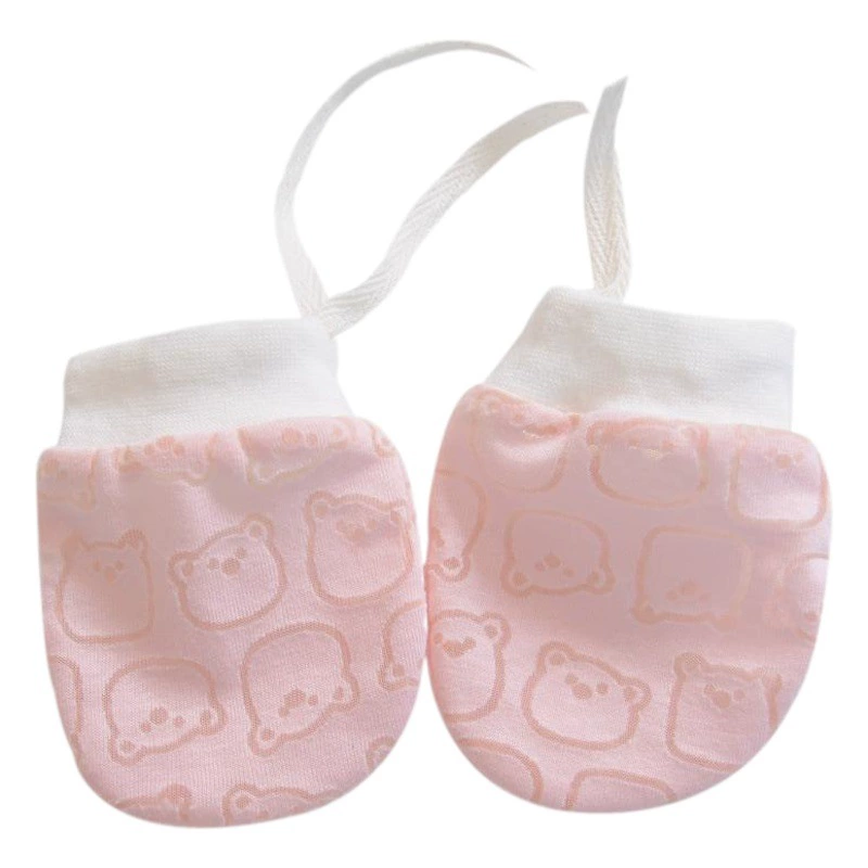 Детские перчатки из хлопка, 0,5-летние, защитные, тонкие, с регулируемым ремешком, для новорожденных, дышащие, легкие