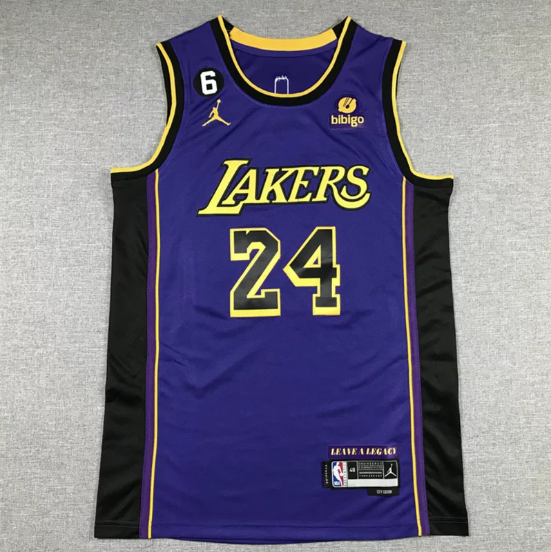 NBA вышитая баскетбольная майка No. 24 Kobe Мамба змея рисунок Kobe спереди No. 8 No. 24 Lakers Kobe Jersey