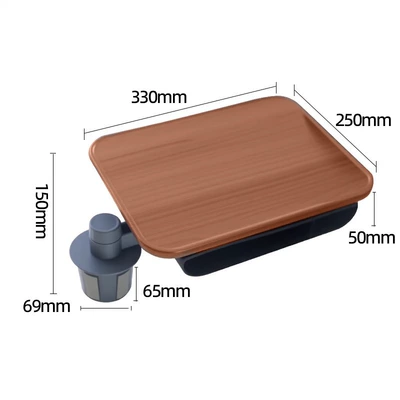 Suitable for Wengjie M9M8M7M5 Car-Mounted Floating Solid Wood Small Table, Multifunctional Tea Cup Table, Dining Table, Computer Table in the Car (Car table board) - suitable-for-most-models-on-the-market-round-water-cup-holes-are-more-suitable