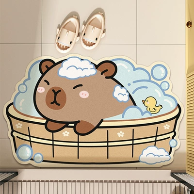 Stain-Resistant Tianjin Carpet, Avtomobil döşəmə paspasları - take-a-bath-and-lie-next-to-the-pelvis-4060cm-diatom-mud-floor-mat