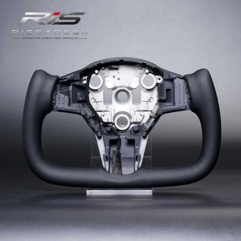 Suitable for Tesla Model 3 Model Y Black Tesla Half-Style Yoke Steering Wheel with Heating
