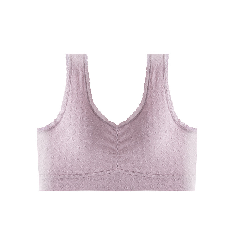 Madre ropa interior mujer de mediana edad sujetador de mujer hebilla delantera verano fina transpirable talla grande sujetador estilo chaleco ropa interior refrescante