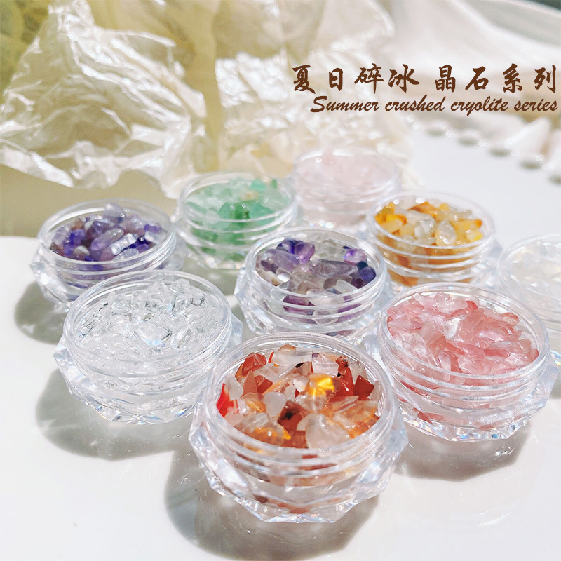 Nail Crystal gravel 2022 Net Red new transparent natural stone stone irregular nail jewelry Nail Crystal gravel 2022 Net Red new transparent natural stone stone irregular nail jewelry