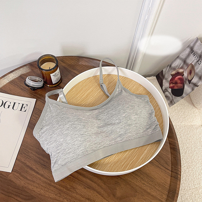 Ropa interior sin marcas para mujeres de verano delgada pecho pequeño se reúne ropa interior de cintura delgada anti-caída base líquida invisible espalda image 13