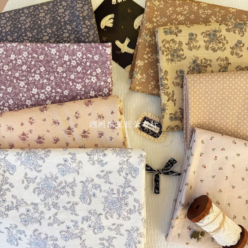 In-Stock Items: All-Cotton Floral Fabric with Digital Printing, Available for Immediate Delivery