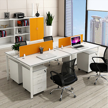 批發重慶辦公家具簡約鋼架辦公桌4人工位屏風電腦桌員工辦公桌椅