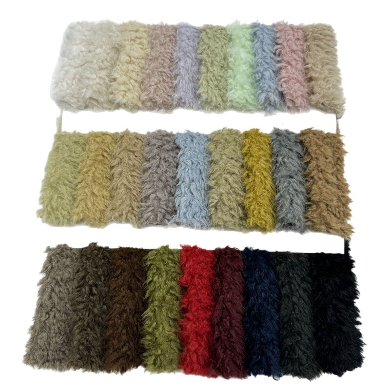 Little Antelope Curly Wool Lamb Roll Fabric New Zealand Sheep Curly Wool Bombay Wool Tassel Wool Clothing Toy Shoe Material