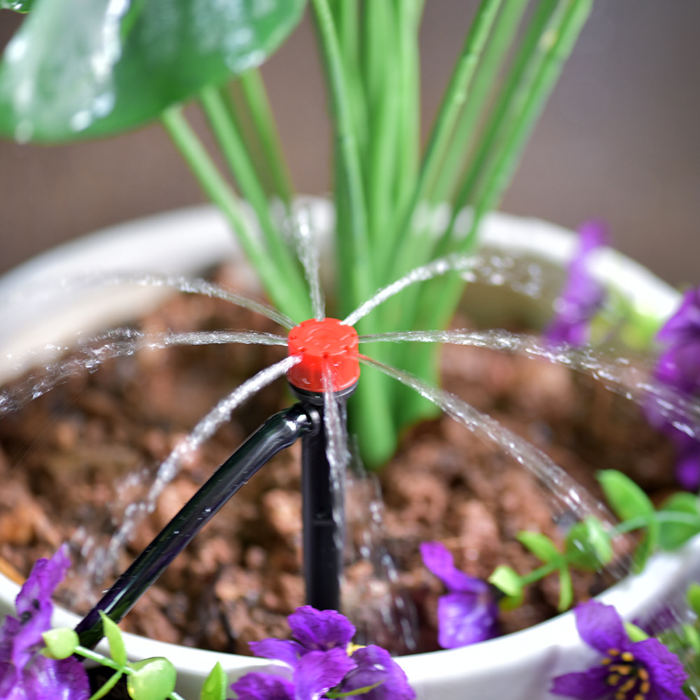 Transfronterizo 13cm tipo insertar cabezal de goteo para jardín de árboles frutales jardín 360 grados spr todo redondo ajustable boquilla de riego por goteo