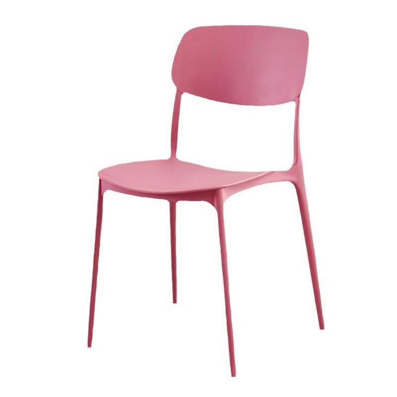 Sillas de plástico apilables respaldadas sillas de mesa de comedor gruesas taburetes de escritorio caseros plegables sillas de comedor nórdicas simples