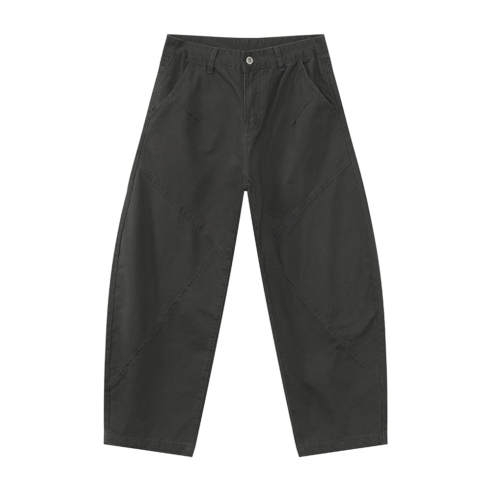 MTLCLOTHES para hombre | Pantalones machete de pierna ancha deconstruido retro americano para hombres y mujeres, monos casuales sueltos de marca de moda